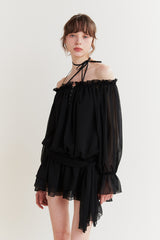 ANGEL HOOK DRESS black