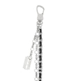 [4108] Layered Leather Long Pants Chain