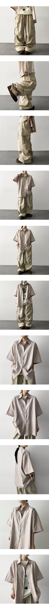 ANNE Wrinkle String Wide Pants