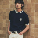 ballast athletic ringer knit sweat navy