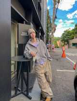 Cloud Overfit Crop Hoodie