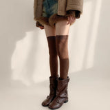 Dia Jacquard Long Knee Socks (3color)