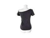 [SET] Resin Unbalanced Sleeveless One Shoulder Button Short Sleeve T-shirt