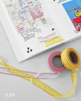 Alphabet Ruler Washi Tape (5Colors)