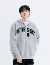 EMBROIDERY RUN BSRBT HOODIE ZIP-UP MELANGE GRAY