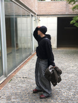 No.1474 high neck crop hood T (3color)