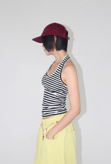 STRIPE HALTER TOP