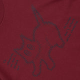 TWINKLING CAT SHORT SLEEVE (BURGUNDY)