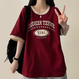 1817 カラーマッチングラウンド半袖Tシャツ