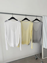 june deep v-neck knit (3color)
