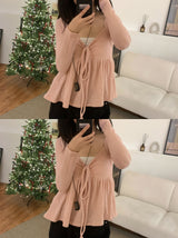 Rozy Babydoll Flare Ribbed Long Sleeve Tee