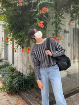 root semi-wide denim pants (blue)