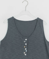 Libe Vintage Button Layered Sleeveless