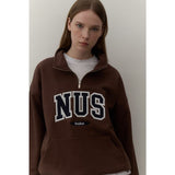 Huke x Nus. ハーフジップアップ(BLACK)