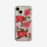ROSES KNIT HARD JELL CASE_PINK