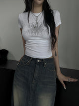 doodle hip crop T (2color)