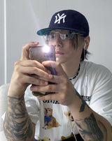 No.0834 geekchic silver glasses