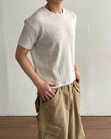 ソフクロップワッフル半袖Tシャツ