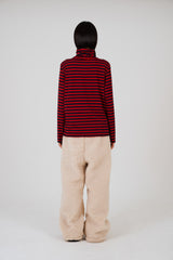 COLOR POP TURTLENECK T-SHIRTS - RED NAVY