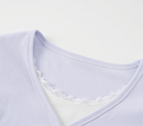 Heni Soft V Button Tee