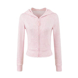 Sophie Slim Rib Hoodie Zip-up