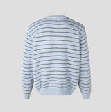 Clo Hairy Stripe Henley Neck Knit