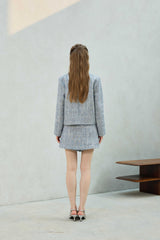 CHERISH TWEED SKIRT PANTS / SKY BLUE
