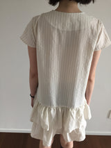 Twin Shirt フリルワンピース (2color)