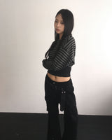 ストライプバンディングクロップMTM
