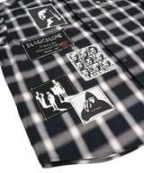 BBDアンクサイエティマルチパッチチェックシャツ(Black)