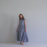 Sleeveless tiered one piece