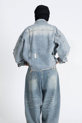Poria Vintage Crop Denim Jacket