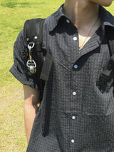 Mobin チェックサマーハーフシャツ 6C