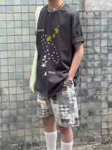 ヘビーコットン ソウル グラフィック Tシャツ (Tenta Tumble & Bio Washed)2サイズ - チャコール