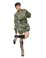 ZERO GRAVITY BOMBER MINI SKIRT