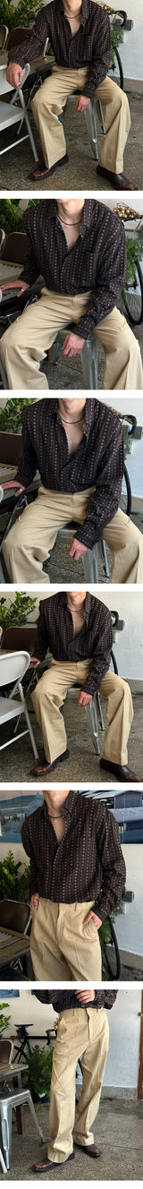 [UNISEX] エスニックパターンシャツ