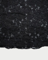 Rose half neck top_black