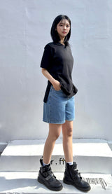 MEDIUM INDIGO DENIM SHORTS code 25008