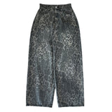 Wild High-Waist Leopard Wide Long Pants (One Color)