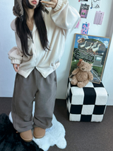 ストリング🩶ピグメントトラックロングパンツ 🩶🤎🖤3カラー