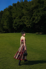 ETHNIC PATCHWORK LACE MAXI DRESS