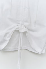 (W) Rim Eyelet Hooded Top