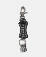 Yeoru Bohemian Star Stud Leather Carabiner Keyring