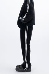 Stua Velour Velvet Set-Up Sweatpants