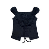 Lace puff top