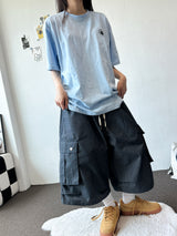 Nedi Cotton Multi Pocket Cargo Bermuda Shorts 2color