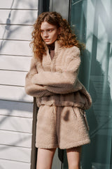 Boucle half pants (Beige)