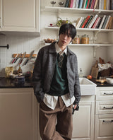 Log Mohair Wool Crop Jacket