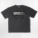 NUSL グランジロゴオーバーフィットピグメントTシャツ - 5COLOR