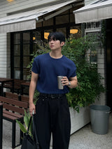 バインダーワッフルクロップマッスルTシャツ